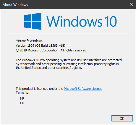 Windows 10 1909 features