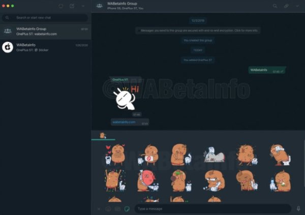 WhatsApp Dark Mode Desktop Stickers