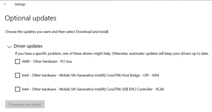 Windows Update Optional Manual