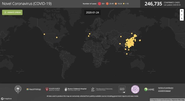 HealthMap COVID