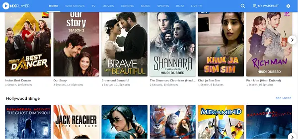 MX Player launches free Movie and TV streaming services