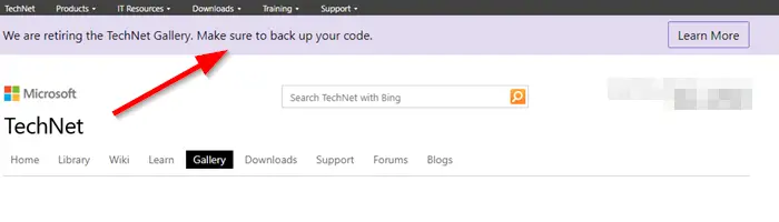 TechNet Gallery to be retired by June 2020