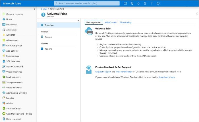 Universal Print Microsoft 365 Cloud