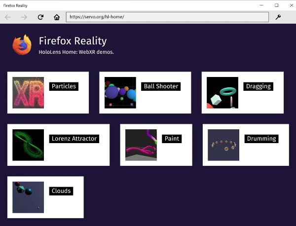 Firefox Reality Microsoft HoloLens 2