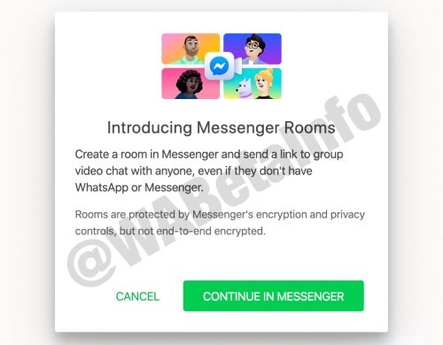 WhatsApp Web Messenger Rooms
