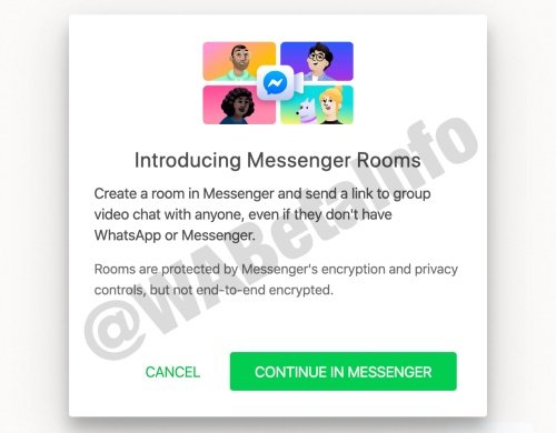 WhatsApp Messenger Rooms