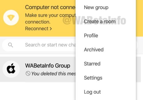 WhatsApp Web Messenger Rooms