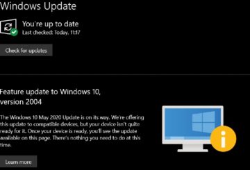 Windows 10, version 2004 update compatibility