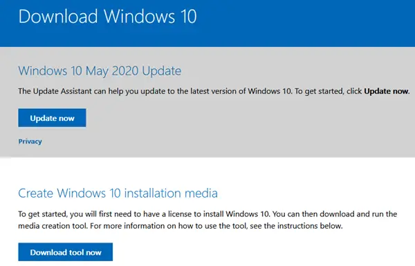 download windows 10 2004