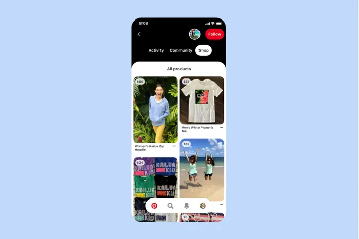 Pinterest app on Shopify