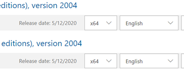 windows 10 2004 msdn