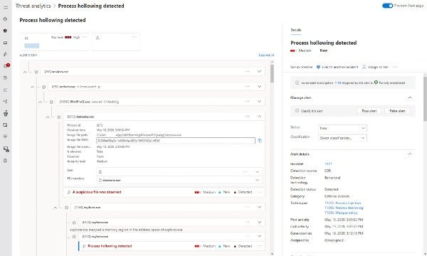 Microsoft Defender ATP New Alert Page