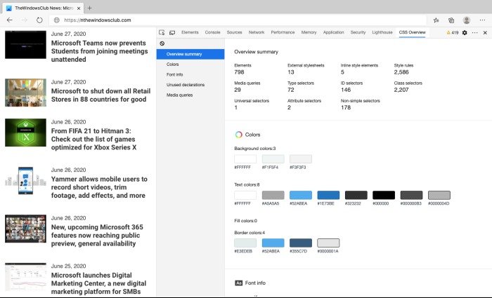 Microsoft Edge CSS Overview