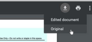 Download an edited PDF using Chrome browser