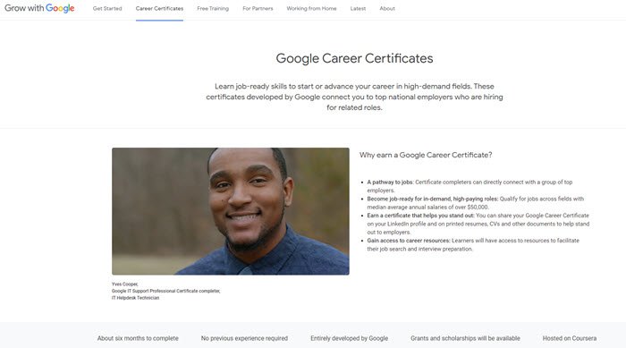 Google Career Certificates