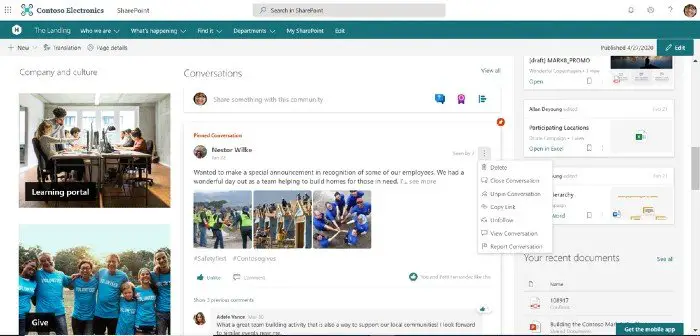 New Yammer SharePoint