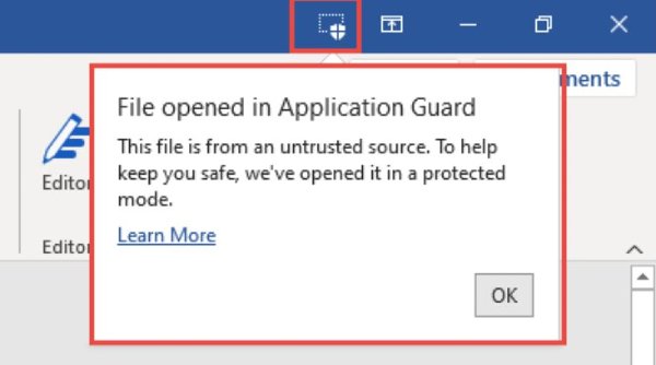 Microsoft Office Application Guard