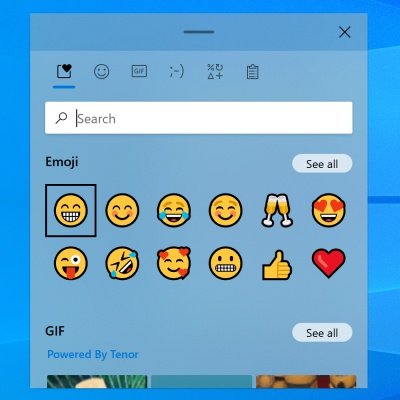 Windows 10 rolling out built-in GIF Search, enhanced Emoji Picker features