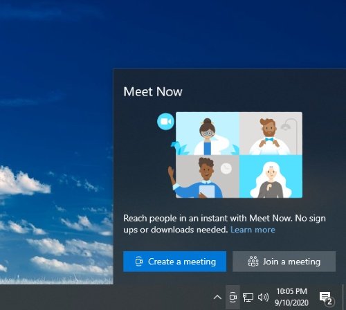 Windows 10 Skype Meet Now