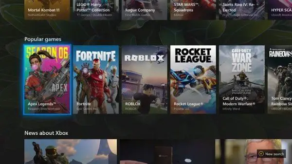 Microsoft Bing app for Xbox