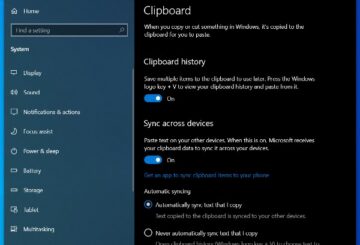 Windows 10 Copy Paste Sync