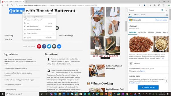 Microsoft Edge - Search in Sidebar