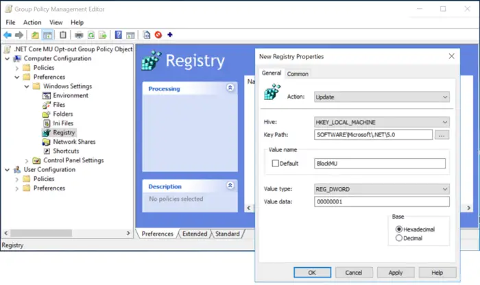 GPO Block WSUS or SCCM f or NET FRAMEWORK