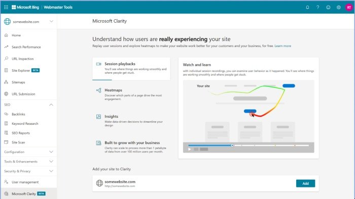 Microsoft-Clarity-Bing-Webmaster-Tools