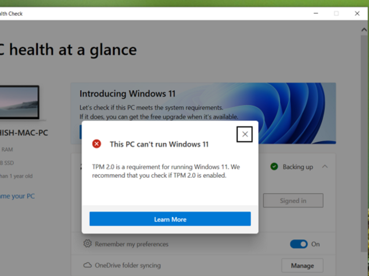 WhyNotWin11 - Windows 11 PC Health Check