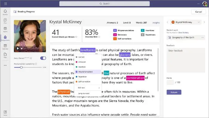 Microsoft Teams Reading