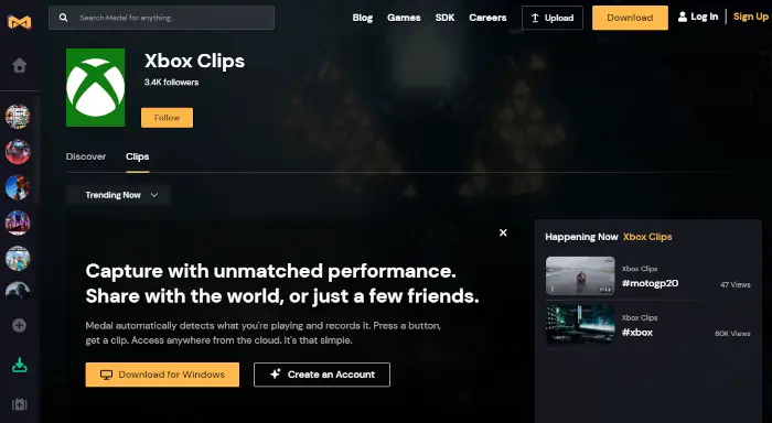 Microsoft сотрудничает с Medal.tv, чтобы предоставить клипы для Xbox