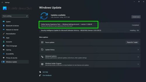 Online Service Experience Packs For Windows 11 Explained