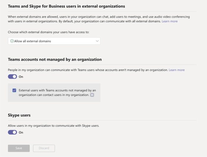 Microsoft Teams External Access