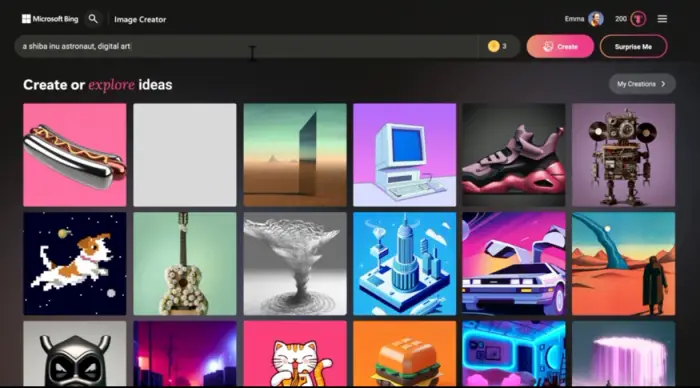 Microsoft Bing Image Creator