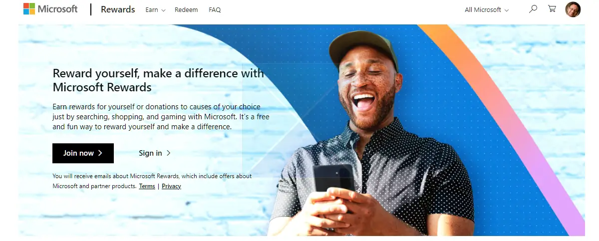 Microsoft Rewards, How to sign up for Microsoft Rewards