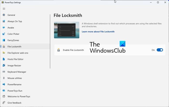 File Locksmith PowerToy