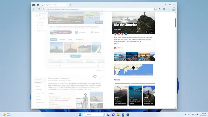 Knowledge Cards 2.0 on Bing