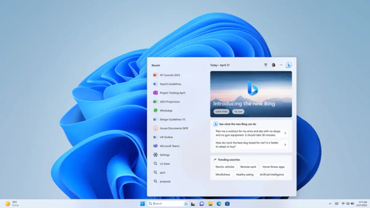 Windows 11 gets the new AI-powered Bing in Taskbar