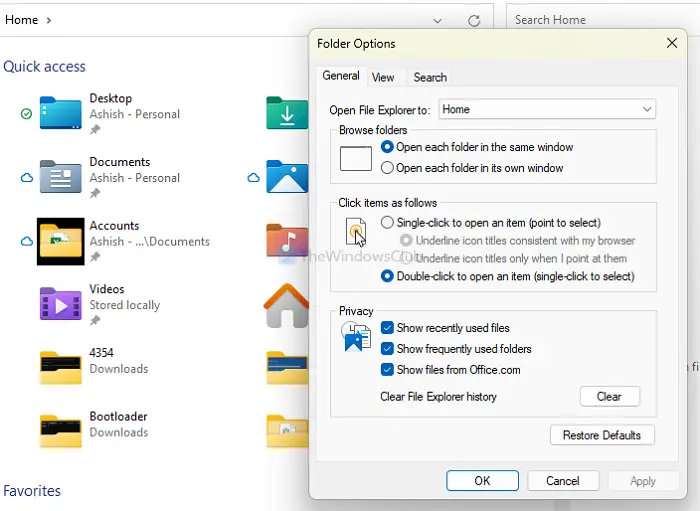 Folder Options Removed Windows