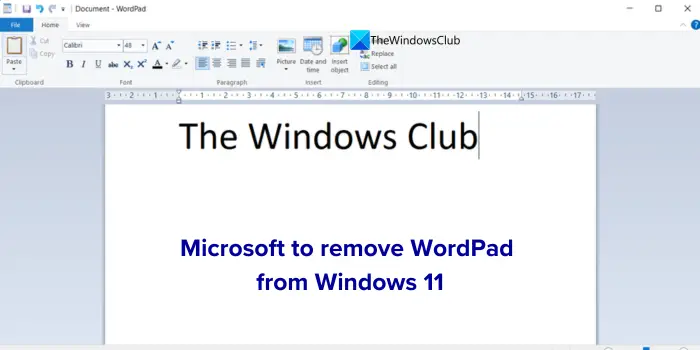 Microsoft to remove WordPad from Windows 11