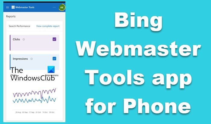 Bing Webmaster Tools app for Phone