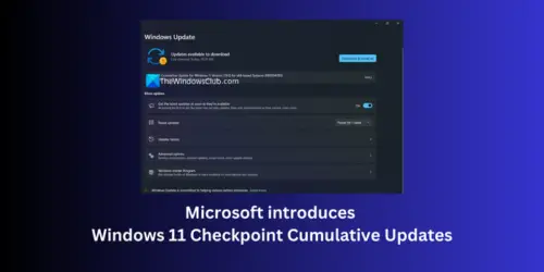 Microsoft introduces Windows 11 Checkpoint Cumulative Updates