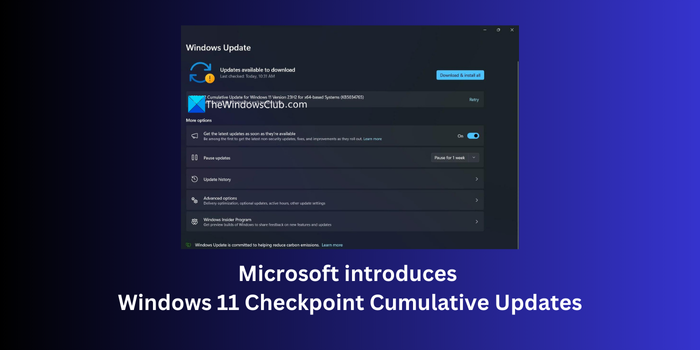 Windows 11 Checkpoint Cumulative Updates