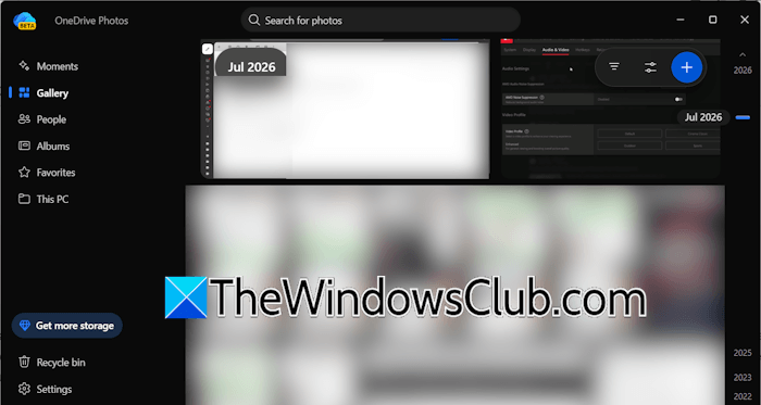 OneDrive Photos Timeline OneDrive Photos Timeline