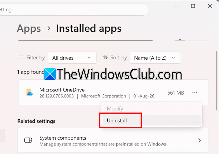 Uninstall OneDrive Photos Uninstall OneDrive Photos