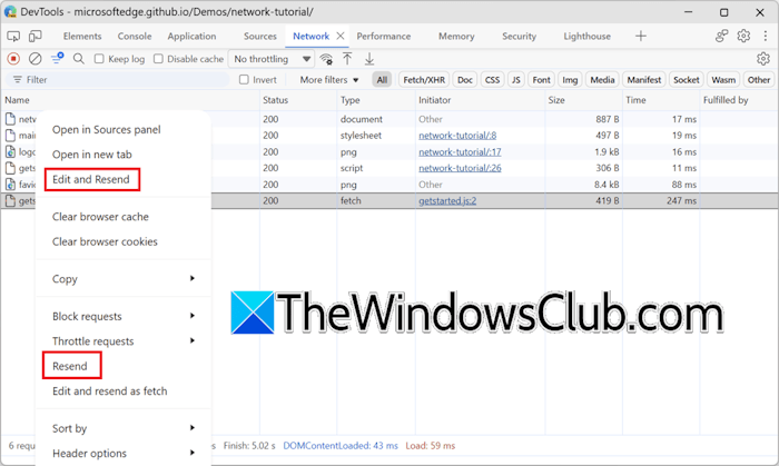 Edit and Resend requests Edge Edit and Resend requests Edge